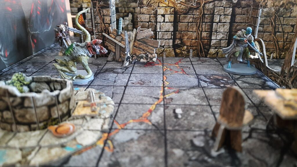 Maladum - Dungeons of Enveron Syrio wird von Hellfonds angegriffen