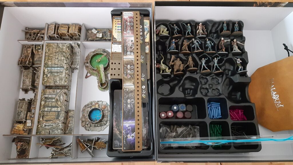Maladum - Dungeons of Enveron Inventar in der Box kann gut verstaut werden